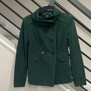 EUC Mango Women's Dark Green Pea Coat